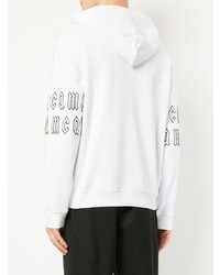 weißer bedruckter Pullover mit einem Kapuze von McQ Alexander McQueen