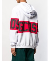 weißer bedruckter Pullover mit einem Kapuze von Gcds