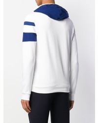 weißer bedruckter Pullover mit einem Kapuze von Le Coq Sportif