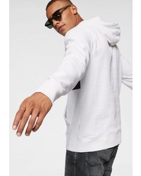 weißer bedruckter Pullover mit einem Kapuze von Jack & Jones