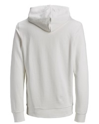 weißer bedruckter Pullover mit einem Kapuze von Jack & Jones