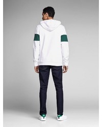 weißer bedruckter Pullover mit einem Kapuze von Jack & Jones