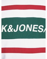 weißer bedruckter Pullover mit einem Kapuze von Jack & Jones