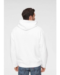 weißer bedruckter Pullover mit einem Kapuze von Levi's