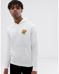 weißer bedruckter Pullover mit einem Kapuze von Nike SB
