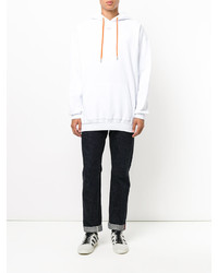 weißer bedruckter Pullover mit einem Kapuze von Off-White