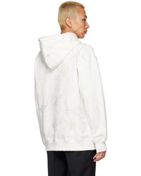 weißer bedruckter Pullover mit einem Kapuze von Han Kjobenhavn