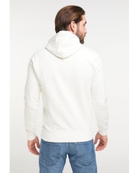 weißer bedruckter Pullover mit einem Kapuze von Petrol Industries