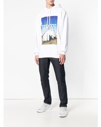 weißer bedruckter Pullover mit einem Kapuze von Calvin Klein Jeans Est. 1978