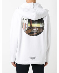 weißer bedruckter Pullover mit einem Kapuze von Off-White