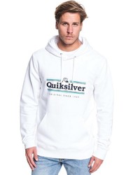 weißer bedruckter Pullover mit einem Kapuze von Quiksilver