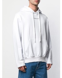 weißer bedruckter Pullover mit einem Kapuze von Ih Nom Uh Nit