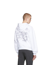 weißer bedruckter Pullover mit einem Kapuze von Off-White