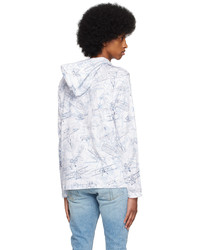 weißer bedruckter Pullover mit einem Kapuze von Polo Ralph Lauren