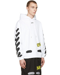 weißer bedruckter Pullover mit einem Kapuze von Off-White