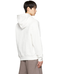 weißer bedruckter Pullover mit einem Kapuze von Y-3