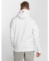 weißer bedruckter Pullover mit einem Kapuze von Who Shot Ya?