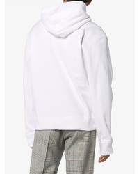 weißer bedruckter Pullover mit einem Kapuze von Calvin Klein 205W39nyc