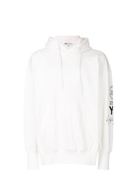 weißer bedruckter Pullover mit einem Kapuze von Y-3