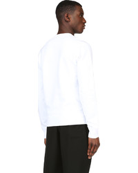 weißer bedruckter Pullover mit einem Rundhalsausschnitt von DSquared