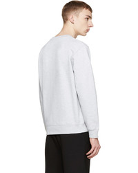 weißer bedruckter Pullover mit einem Rundhalsausschnitt von McQ