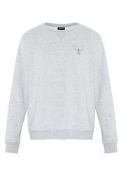 weißer bedruckter Pullover mit einem Rundhalsausschnitt von Chiemsee