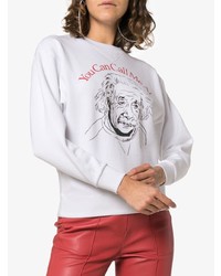 weißer bedruckter Pullover mit einem Rundhalsausschnitt von Ashley Williams