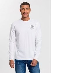 weißer bedruckter Pullover mit einem Rundhalsausschnitt von H.I.S