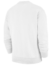 weißer bedruckter Pullover mit einem Rundhalsausschnitt von Nike Sportswear