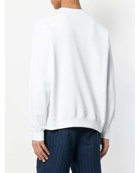 weißer bedruckter Pullover mit einem Rundhalsausschnitt von Gcds