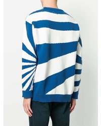 weißer bedruckter Pullover mit einem Rundhalsausschnitt von Kenzo