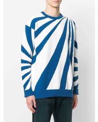 weißer bedruckter Pullover mit einem Rundhalsausschnitt von Kenzo