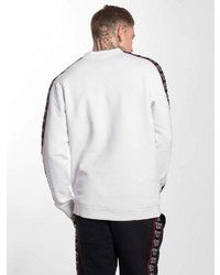 weißer bedruckter Pullover mit einem Rundhalsausschnitt von Thug Life