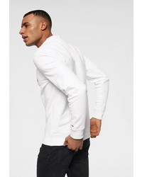 weißer bedruckter Pullover mit einem Rundhalsausschnitt von Tommy Jeans