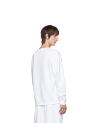 weißer bedruckter Pullover mit einem Rundhalsausschnitt von Givenchy
