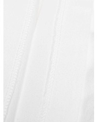 weißer bedruckter Pullover mit einer Kapuze von MM6 MAISON MARGIELA