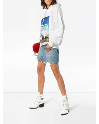 weißer bedruckter Pullover mit einer Kapuze von Calvin Klein Jeans Est. 1978