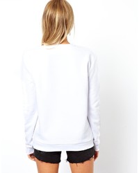 weißer bedruckter Pullover von Asos