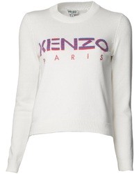 weißer bedruckter Pullover von Kenzo