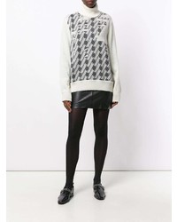 weißer bedruckter Rollkragenpullover von Maison Margiela