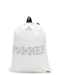 weißer bedruckter Rucksack von Gosha Rubchinskiy