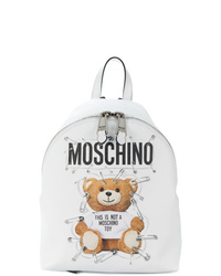 weißer bedruckter Rucksack von Moschino