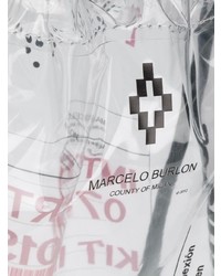 weißer bedruckter Rucksack von Marcelo Burlon County of Milan