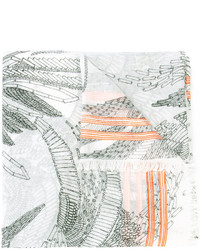 weißer bedruckter Schal von Barbara Bui
