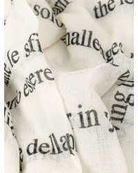 weißer bedruckter Schal von Faliero Sarti
