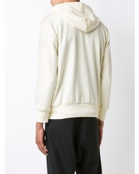 weißer bestickter Pullover mit einem Kapuze von Comme Des Garcons Play