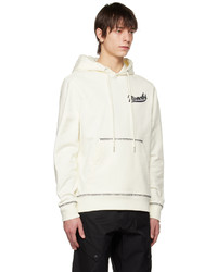 weißer bestickter Pullover mit einem Kapuze von Moncler