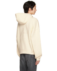 weißer bestickter Pullover mit einem Kapuze von Rhude