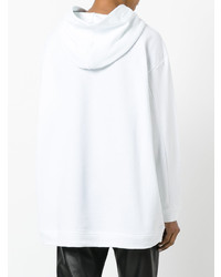 weißer bestickter Pullover mit einer Kapuze von Chiara Ferragni