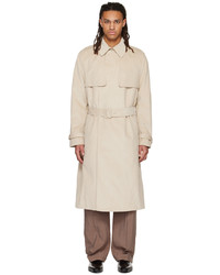 weißer Cord Trenchcoat